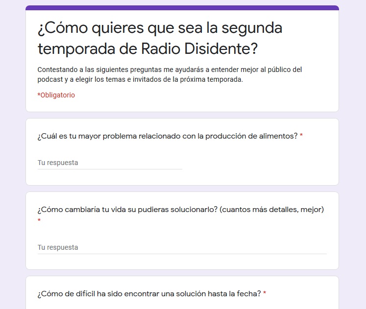sondeo segunda temporada de Radio Disidente